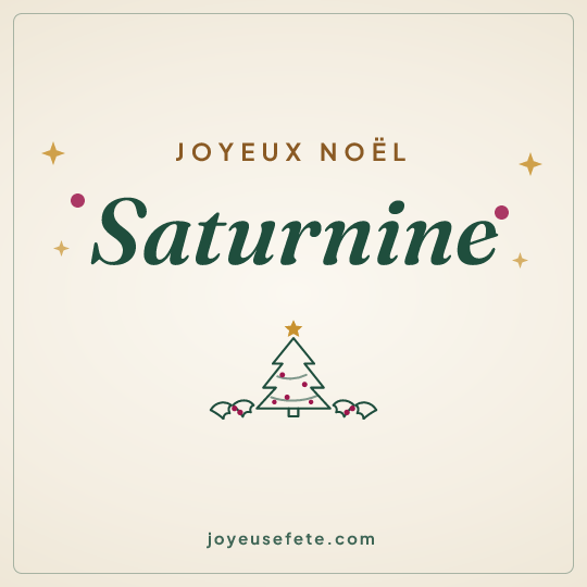 Image carrée « Joyeux Noël Saturnine » pour WhatsApp