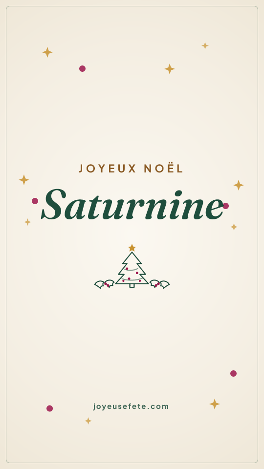 Image « Joyeux Noël Saturnine » au format story