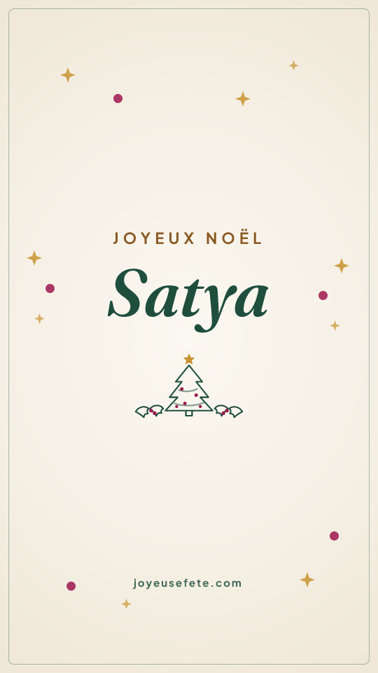 Image « Joyeux Noël Satya » au format story