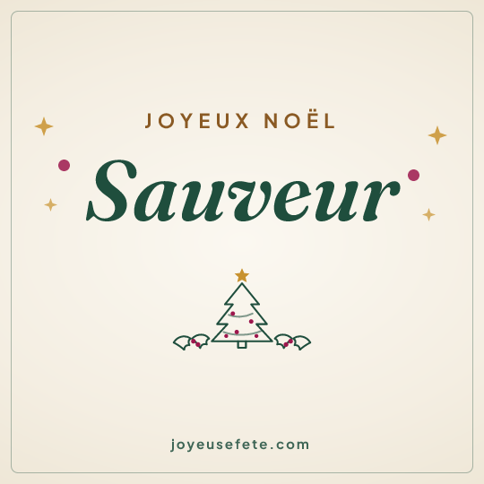 Image carrée « Joyeux Noël Sauveur » pour WhatsApp