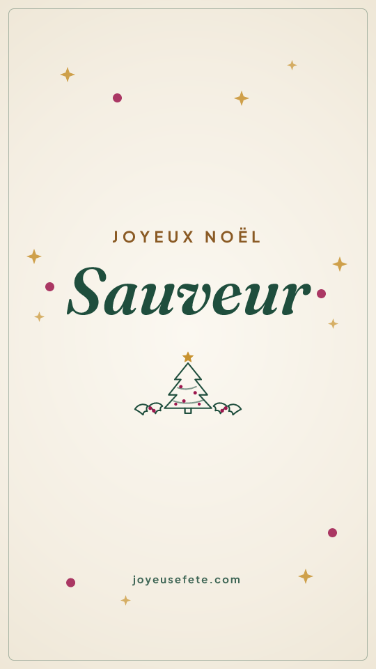 Image « Joyeux Noël Sauveur » au format story