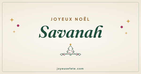 Image « Joyeux Noël Savanah » au format large