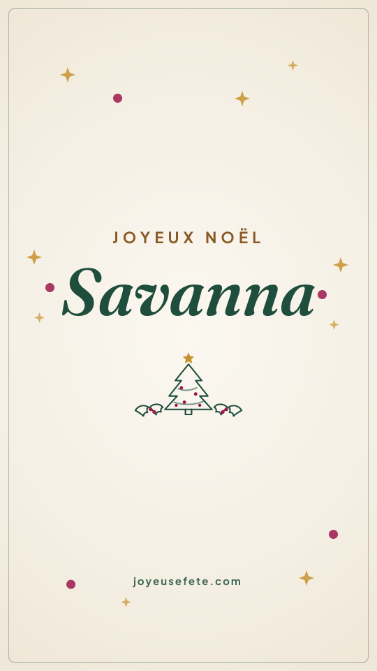 Image « Joyeux Noël Savanna » au format story