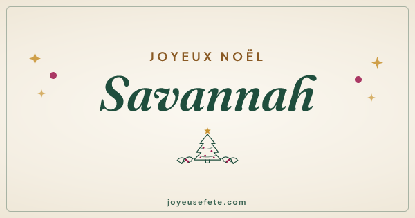 Image « Joyeux Noël Savannah » au format large