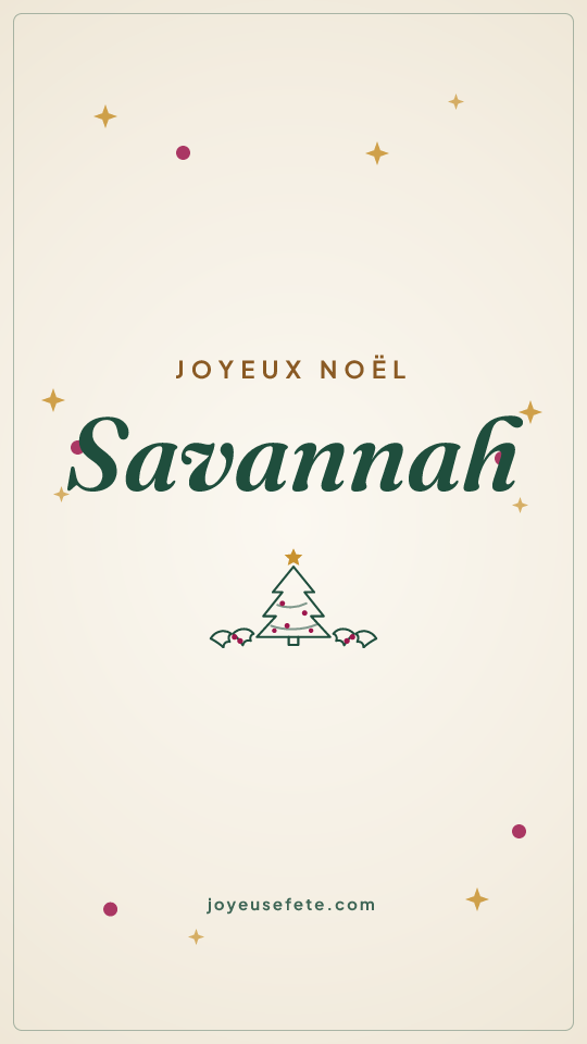 Image « Joyeux Noël Savannah » au format story