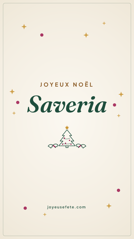 Image « Joyeux Noël Saveria » au format story