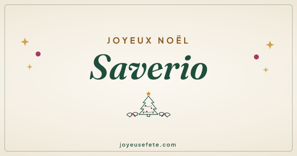 Image « Joyeux Noël Saverio » au format large