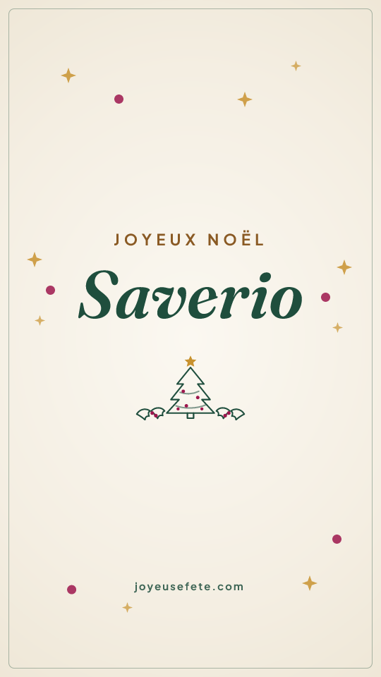 Image « Joyeux Noël Saverio » au format story