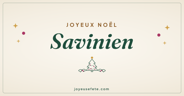 Image « Joyeux Noël Savinien » au format large