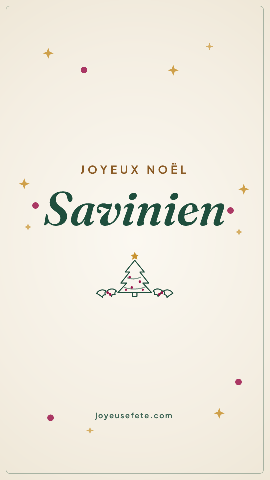 Image « Joyeux Noël Savinien » au format story