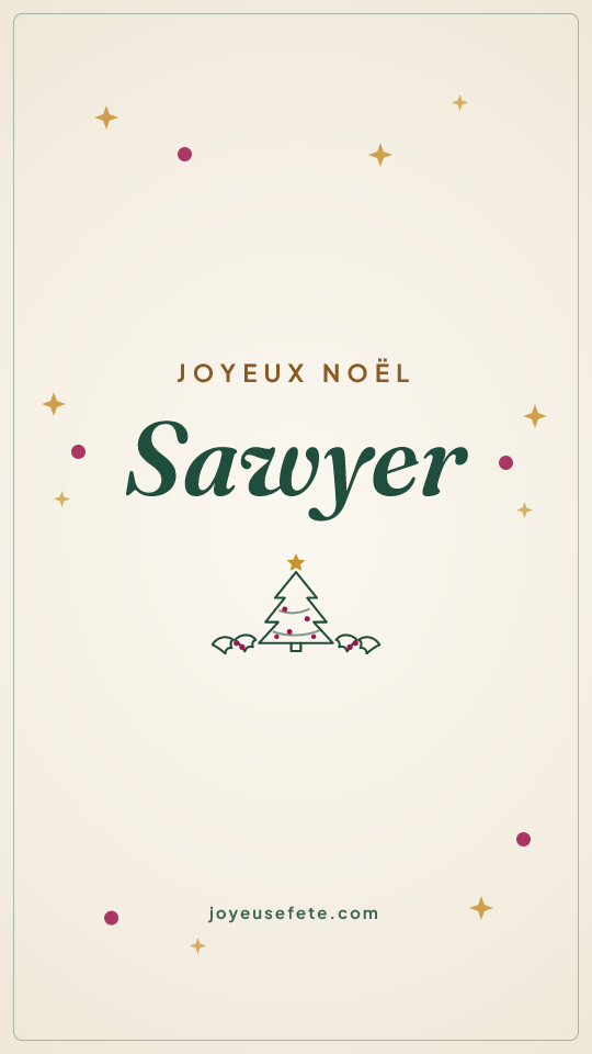 Image « Joyeux Noël Sawyer » au format story
