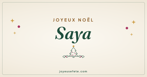 Image « Joyeux Noël Saya » au format large