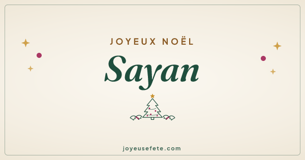 Image « Joyeux Noël Sayan » au format large
