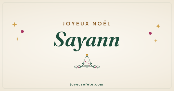 Image « Joyeux Noël Sayann » au format large