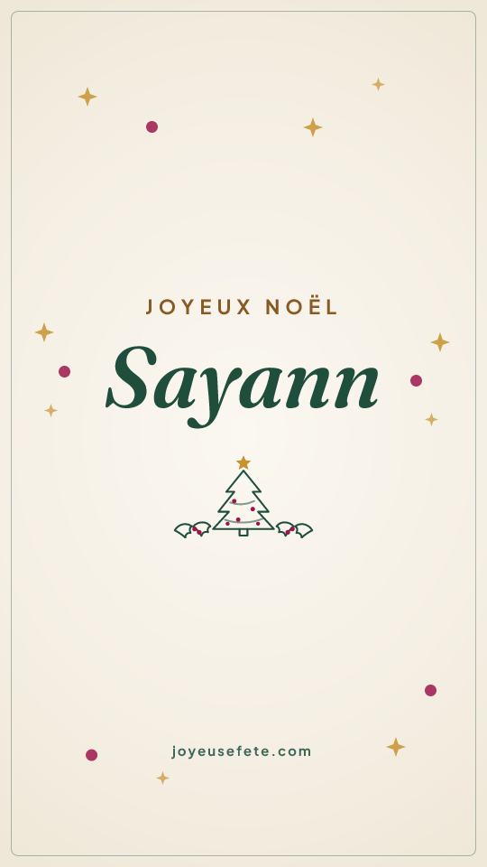 Image « Joyeux Noël Sayann » au format story