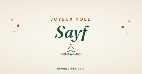Image « Joyeux Noël Sayf » au format large