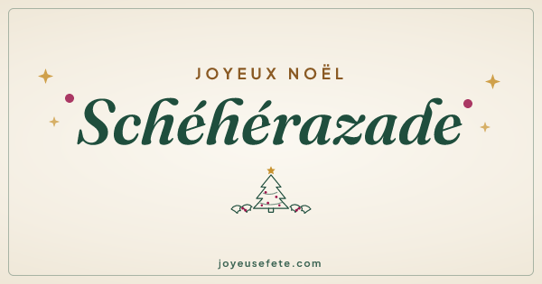 Image « Joyeux Noël Schéhérazade » au format large