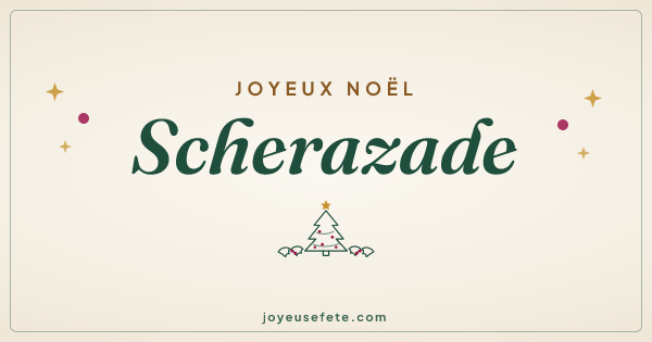 Image « Joyeux Noël Scherazade » au format large