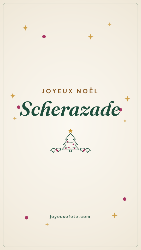 Image « Joyeux Noël Scherazade » au format story