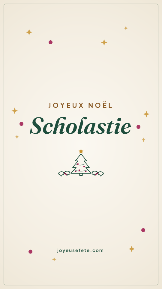 Image « Joyeux Noël Scholastie » au format story