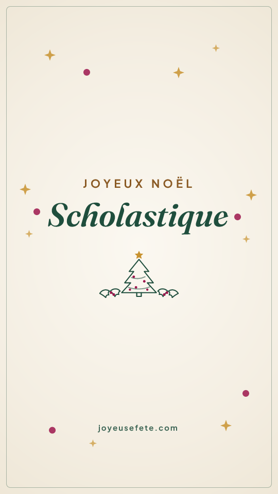 Image « Joyeux Noël Scholastique » au format story