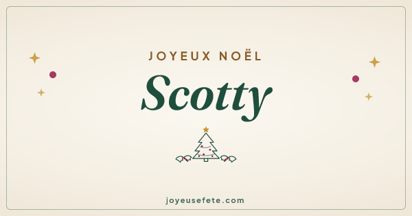 Image « Joyeux Noël Scotty » au format large