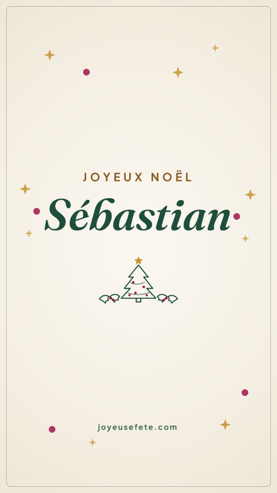 Image « Joyeux Noël Sébastian » au format story