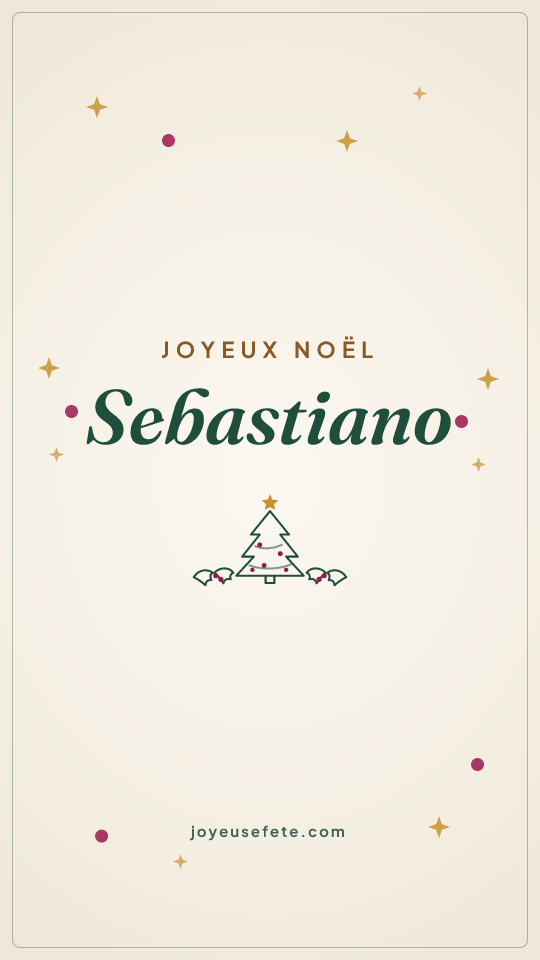 Image « Joyeux Noël Sebastiano » au format story