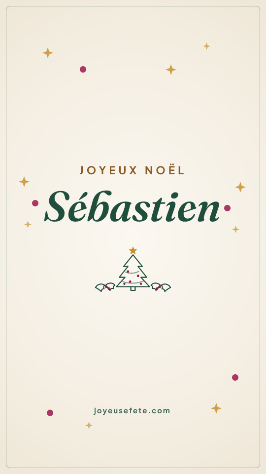 Image « Joyeux Noël Sébastien » au format story