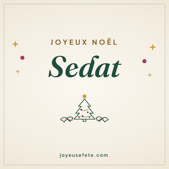 Image carrée « Joyeux Noël Sedat » pour WhatsApp