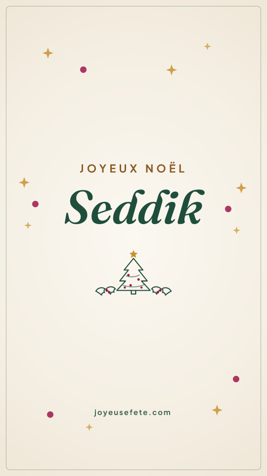 Image « Joyeux Noël Seddik » au format story
