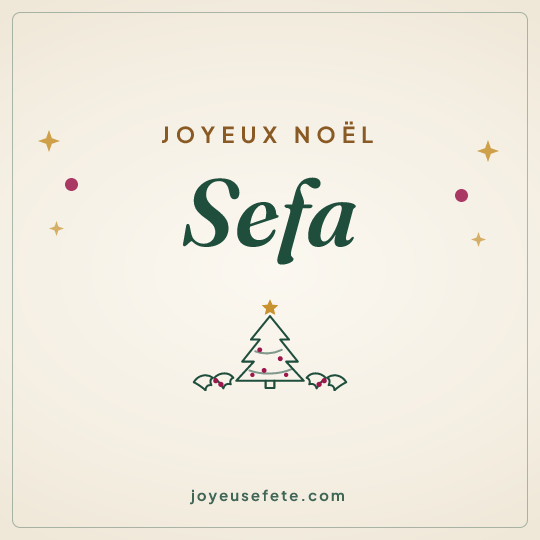 Image carrée « Joyeux Noël Sefa » pour WhatsApp