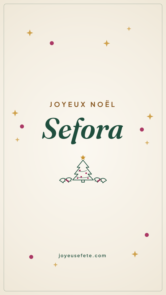 Image « Joyeux Noël Sefora » au format story