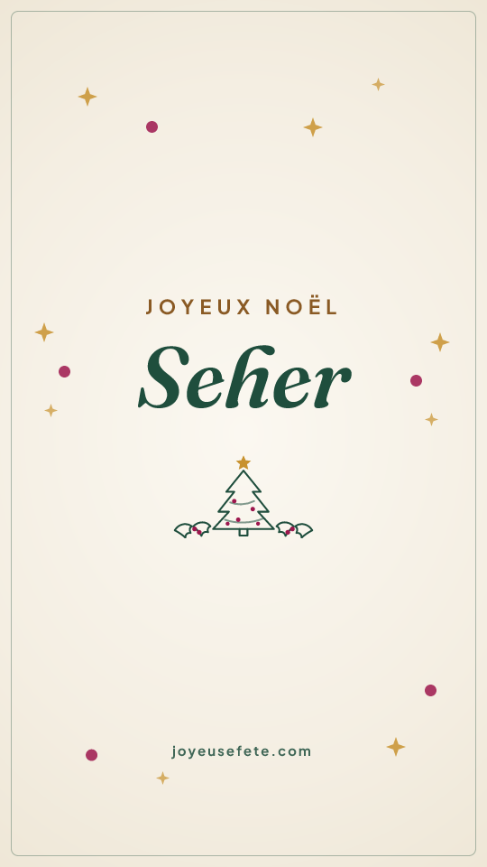 Image « Joyeux Noël Seher » au format story