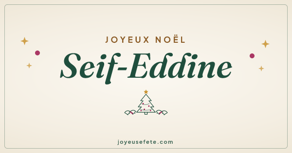Image « Joyeux Noël Seif-Eddine » au format large
