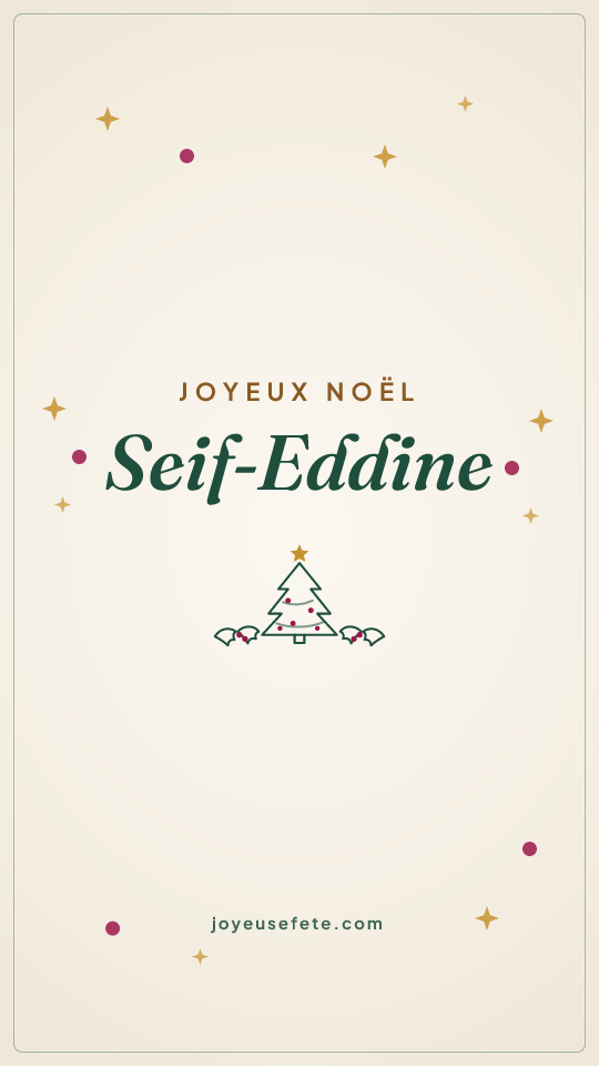 Image « Joyeux Noël Seif-Eddine » au format story