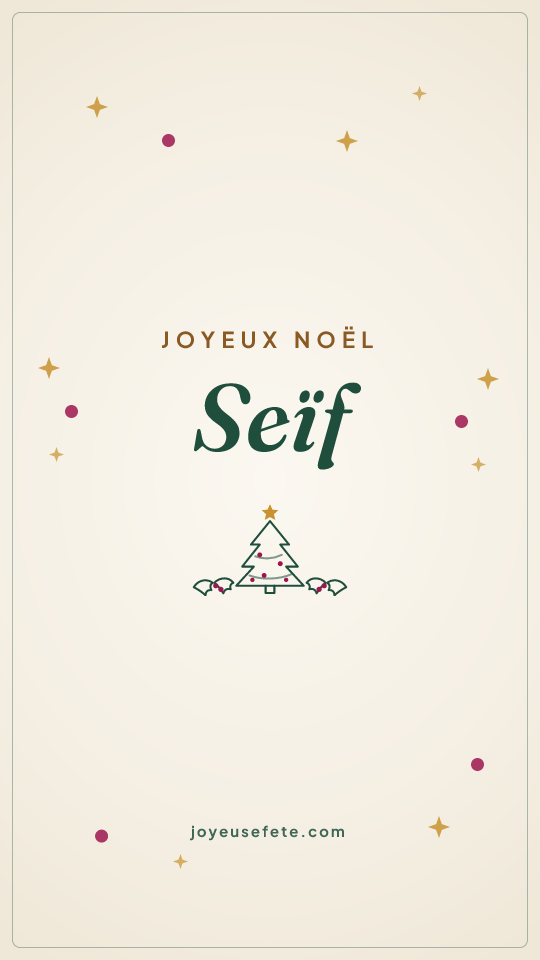 Image « Joyeux Noël Seïf » au format story
