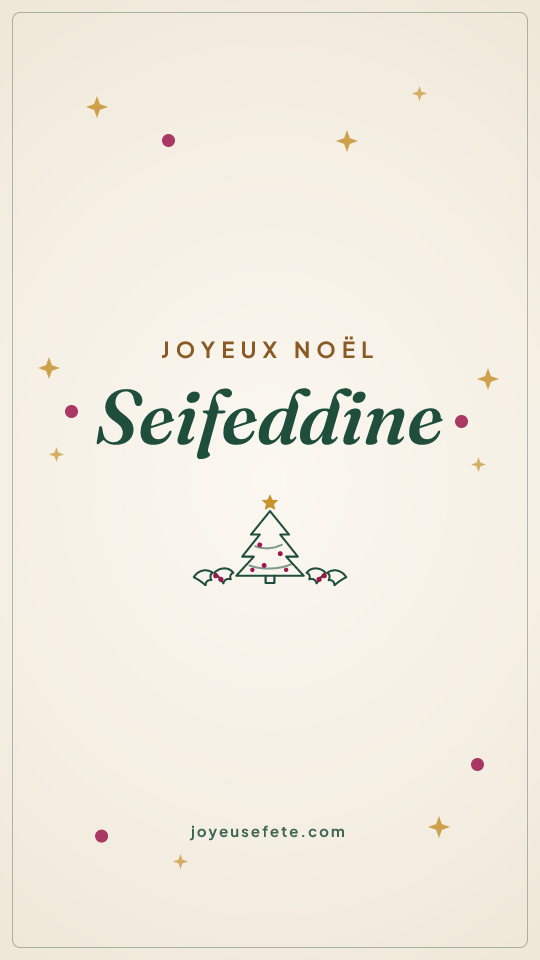 Image « Joyeux Noël Seifeddine » au format story
