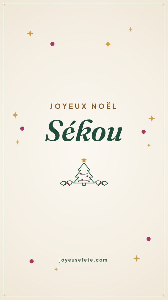 Image « Joyeux Noël Sékou » au format story