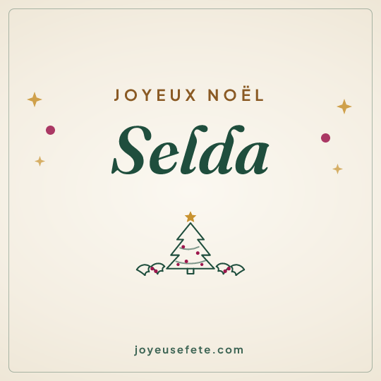 Image carrée « Joyeux Noël Selda » pour WhatsApp