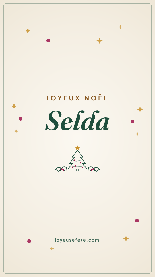 Image « Joyeux Noël Selda » au format story