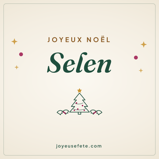 Image carrée « Joyeux Noël Selen » pour WhatsApp