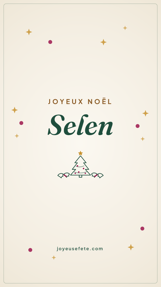 Image « Joyeux Noël Selen » au format story