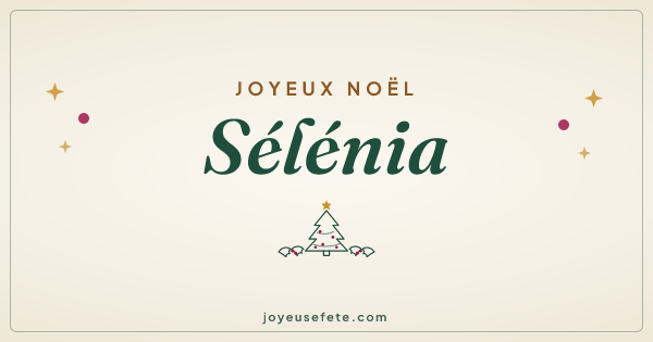 Image « Joyeux Noël Sélénia » au format large