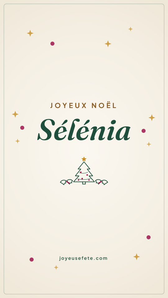Image « Joyeux Noël Sélénia » au format story