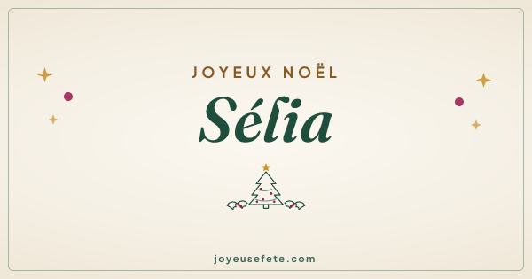 Image « Joyeux Noël Sélia » au format large