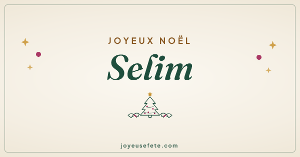 Image « Joyeux Noël Selim » au format large
