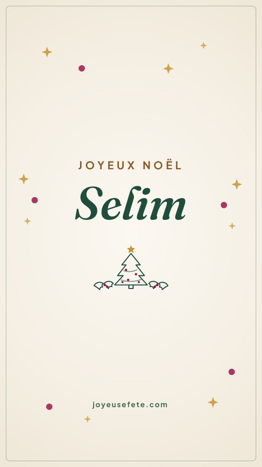 Image « Joyeux Noël Selim » au format story