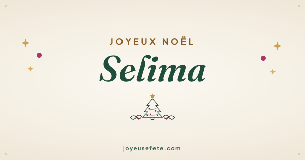 Image « Joyeux Noël Selima » au format large