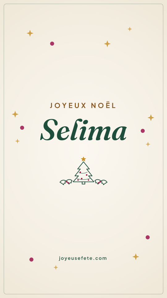Image « Joyeux Noël Selima » au format story